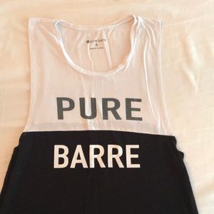 Black and White Pure Barre tank top